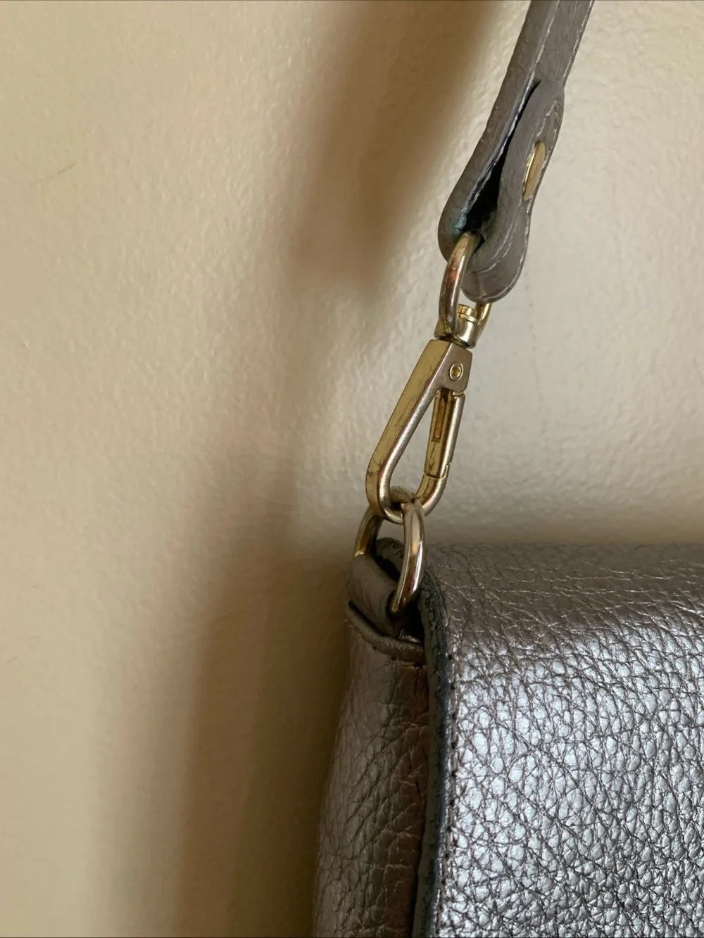 Divina Firenze Bag Purse shoulder/Crossbody Leather Silver Evening made in Italy - Picture 6 of 14